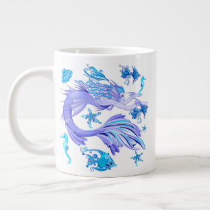 Taza De Café Gigante Mystic Mermaid Fairy Purple Creple Ceramic Tile
