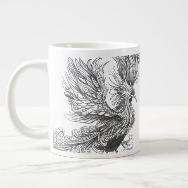 Taza De Café Gigante Mythological Phoenix Mug (Izquierda)