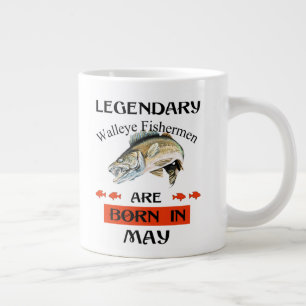 Taza De Café Gigante Nacieron legendarios pescadores de Walleye en mayo