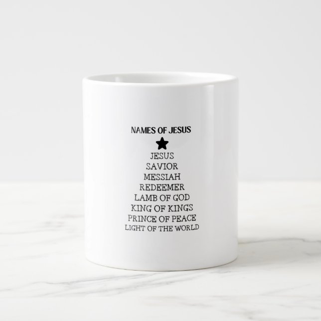 Taza De Café Gigante Names Of Jesus Christmas Mug (Frente)
