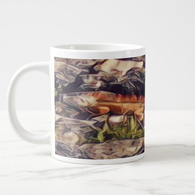 Taza De Café Gigante Naranja Guana Art (Izquierda)