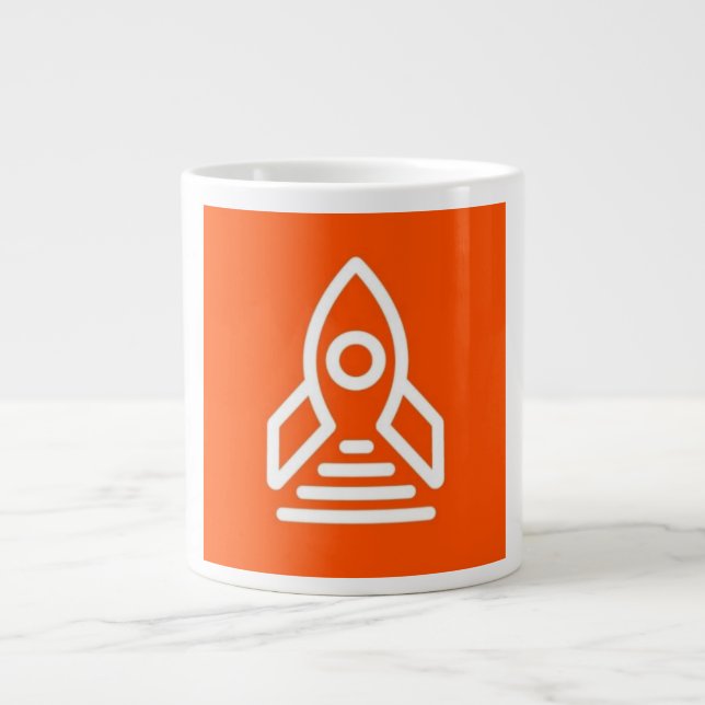 Taza De Café Gigante Naranja Rocket Mug (Frente)