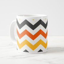 Naranja y negro zigzag