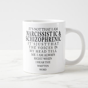 Taza De Café Gigante Narco Schizo 20oz