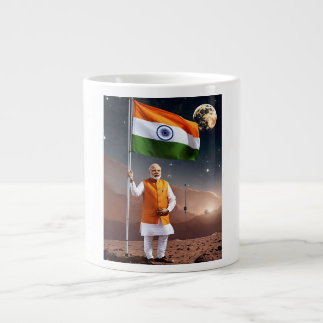 TAZA DE CAFÉ GIGANTE NARENDRA MODI (Frente)