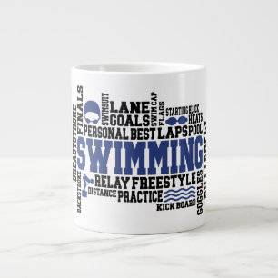 Taza De Café Gigante Natación - Jumbo Mug