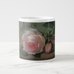 Taza De Café Gigante Naturaleza Muerta Flores en una Cornisa por Otto O
