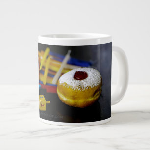 Taza De Café Gigante Naturaleza muerta simbólica de Hanukkah de Slipper