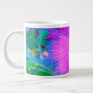 Taza De Café Gigante Naturaleza psicodélica Flor de Algodón Ultra-Viole