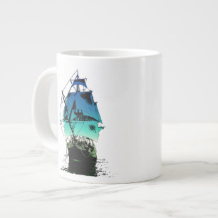 Taza De Café Gigante Nave clásica