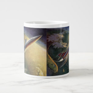 Taza De Café Gigante Nave espacial de ciencia ficción vintage Avión Tie