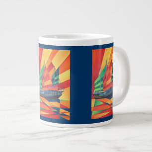 Taza De Café Gigante Navegar fuera del barco basura