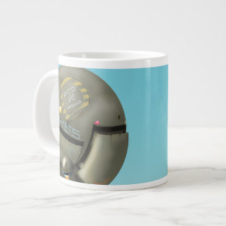 Taza De Café Gigante Naves espaciales que vuelan a través de un planeta