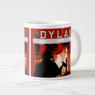 Taza De Café Gigante Navidad Bombero
