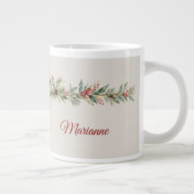 Navidad Botánica Elegante Acuarela 