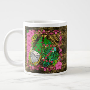 TAZA DE CAFÉ GIGANTE NAVIDAD FEROSA PERSONALIZADA CON ÁRBOL DE GNOME XM