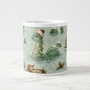 Taza De Café Gigante Navidad Nessie Monstruo del Lago Ness Acogedores C
