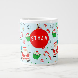 Taza De Café Gigante Navidad Personalizada de Tenis de Mesa