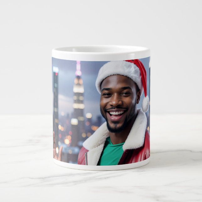 TAZA DE CAFÉ GIGANTE NAVIDAD RAPPY (Frente)