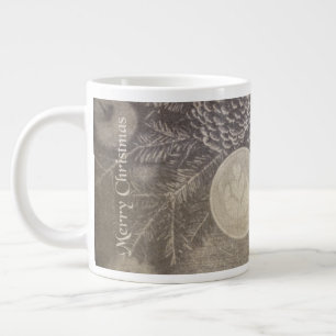 Taza De Café Gigante Navidad Vintage Café y Galletas