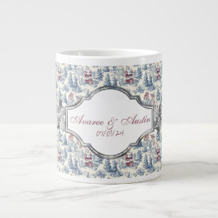 Taza De Café Gigante Navidades Azules Chinoiserie Newlyweds