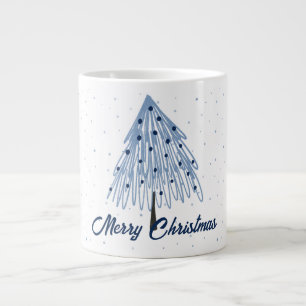 Taza De Café Gigante Navidades Blue Simple Holiday Giant Coffee Mug
