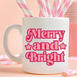Taza De Café Gigante Navidades brillantes y moros rosados