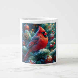 Taza De Café Gigante Navidades/cardenal invernal