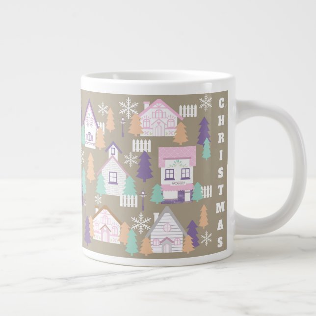 Taza De Café Gigante Navidades Casas Brown (Derecha)