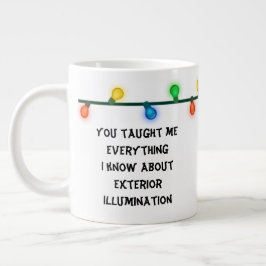 Taza De Café Gigante Navidades Cita de vacaciones Navidades Mug Luces