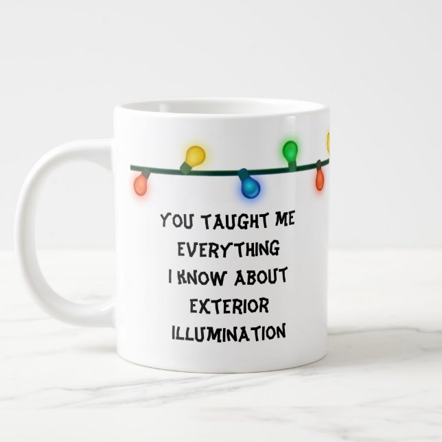 Taza De Café Gigante Navidades Cita de vacaciones Navidades Mug Luces (Izquierda)