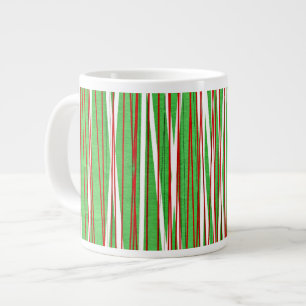Taza De Café Gigante Navidades Crisscross, rojo y verde