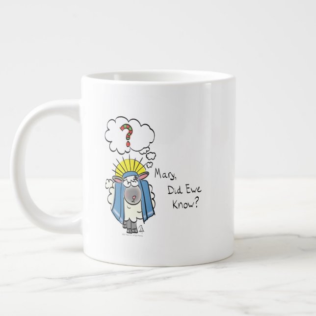 Taza De Café Gigante Navidades cristianos graciosos Personalizado de ov (Izquierda)