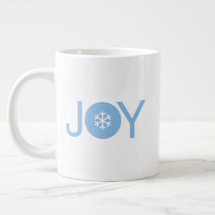 Taza De Café Gigante Navidades de Alegría Azul Gigante Café Mug