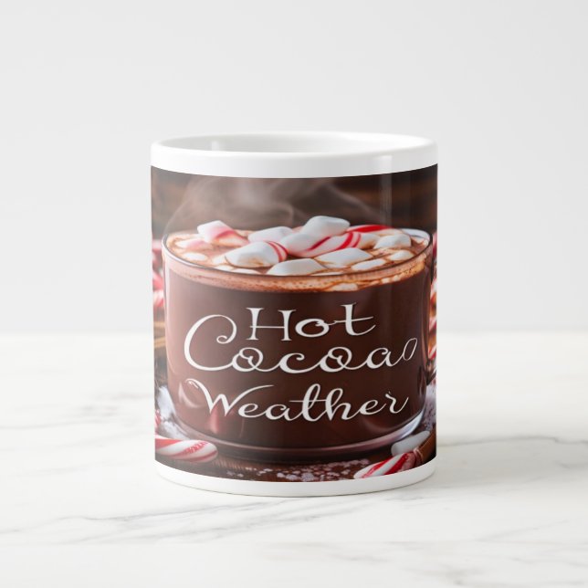 Taza De Café Gigante Navidades de cacao calientes Mug con malvaviscos y (Frente)