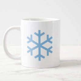 Taza De Café Gigante Navidades de Copo de Nieve Azul