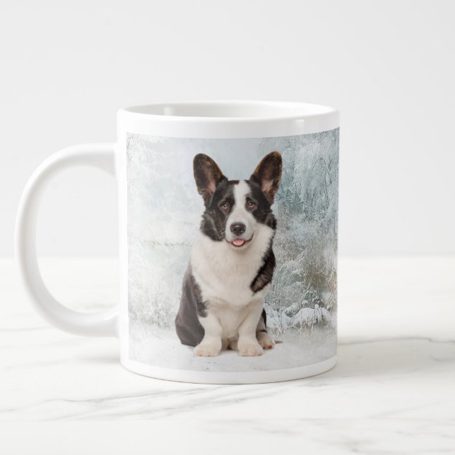 Taza De Café Gigante Navidades de Corgi (Izquierda)