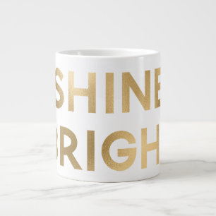 Taza De Café Gigante Navidades de Gold Glam Shine Bright