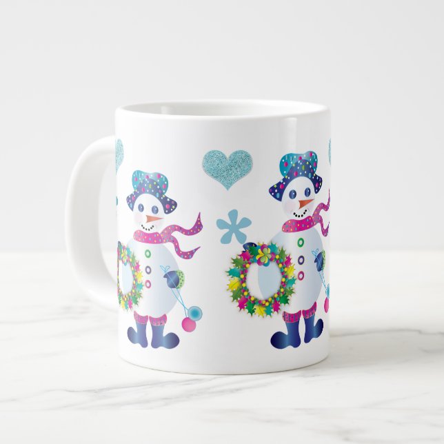 Taza De Café Gigante Navidades de la colección Jumbo Snowman Kaleidosco (Izquierda)
