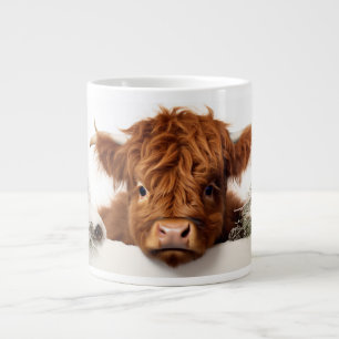 Taza De Café Gigante Navidades de la vaca de Highland