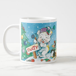 Taza De Café Gigante Navidades de Personalizado lindo Fiesta de oso pol