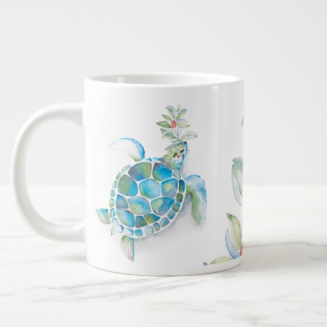 Taza De Café Gigante Navidades de playa Mares y Saludos (Izquierda)