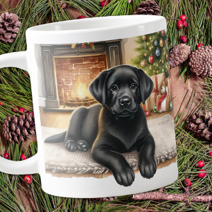 Taza De Café Gigante Navidades de recuperación de labrador de cuestas