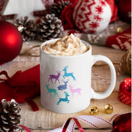 Taza De Café Gigante Navidades de renos de Candy Pastel