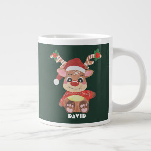 Taza De Café Gigante Navidades de renos de moda en Guay