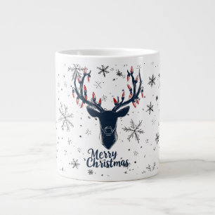 Taza De Café Gigante Navidades de renos festivos