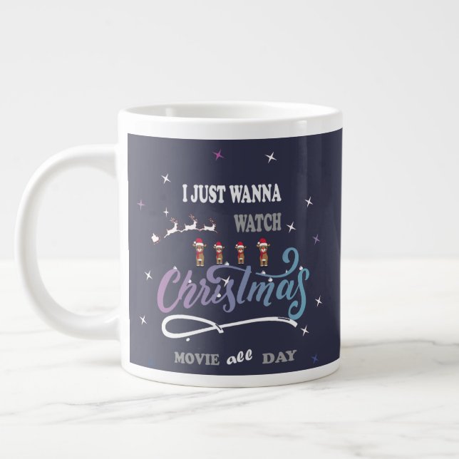 Taza De Café Gigante Navidades de renos pequeños (Izquierda)