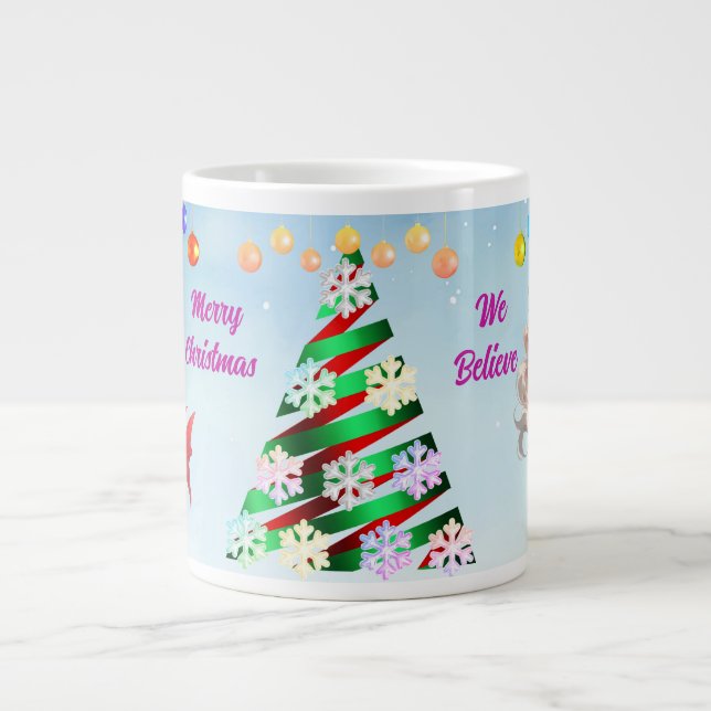 Taza De Café Gigante Navidades de Sirenas (Frente)
