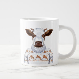 Taza De Café Gigante Navidades de vaca dulce