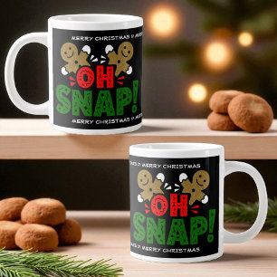 Taza De Café Gigante Navidades del hombre del pan de jengibre enganchad